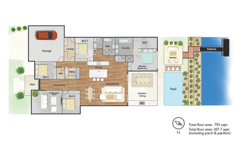 19 Aquila Circuit Bribie Island Floorplan